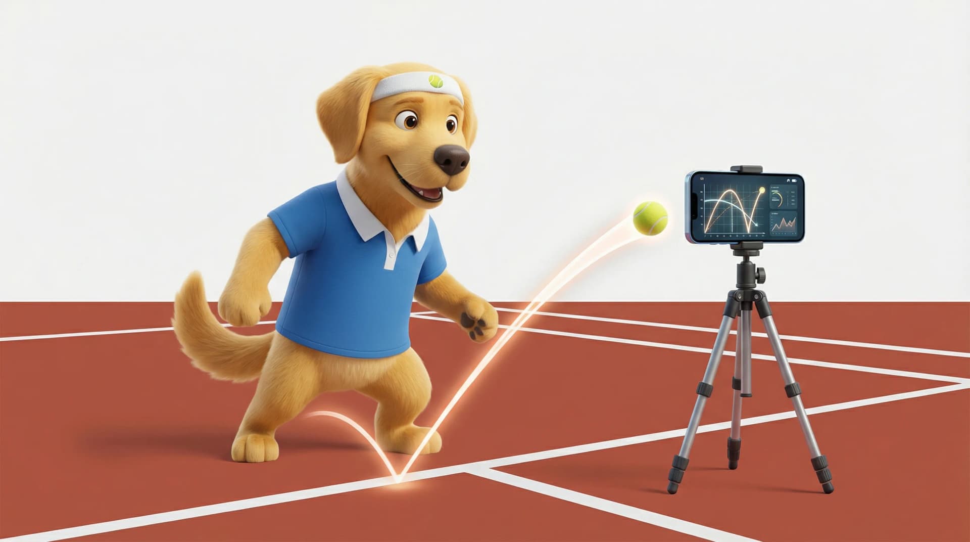 Joueur de tennis utilisant une application d'analyse