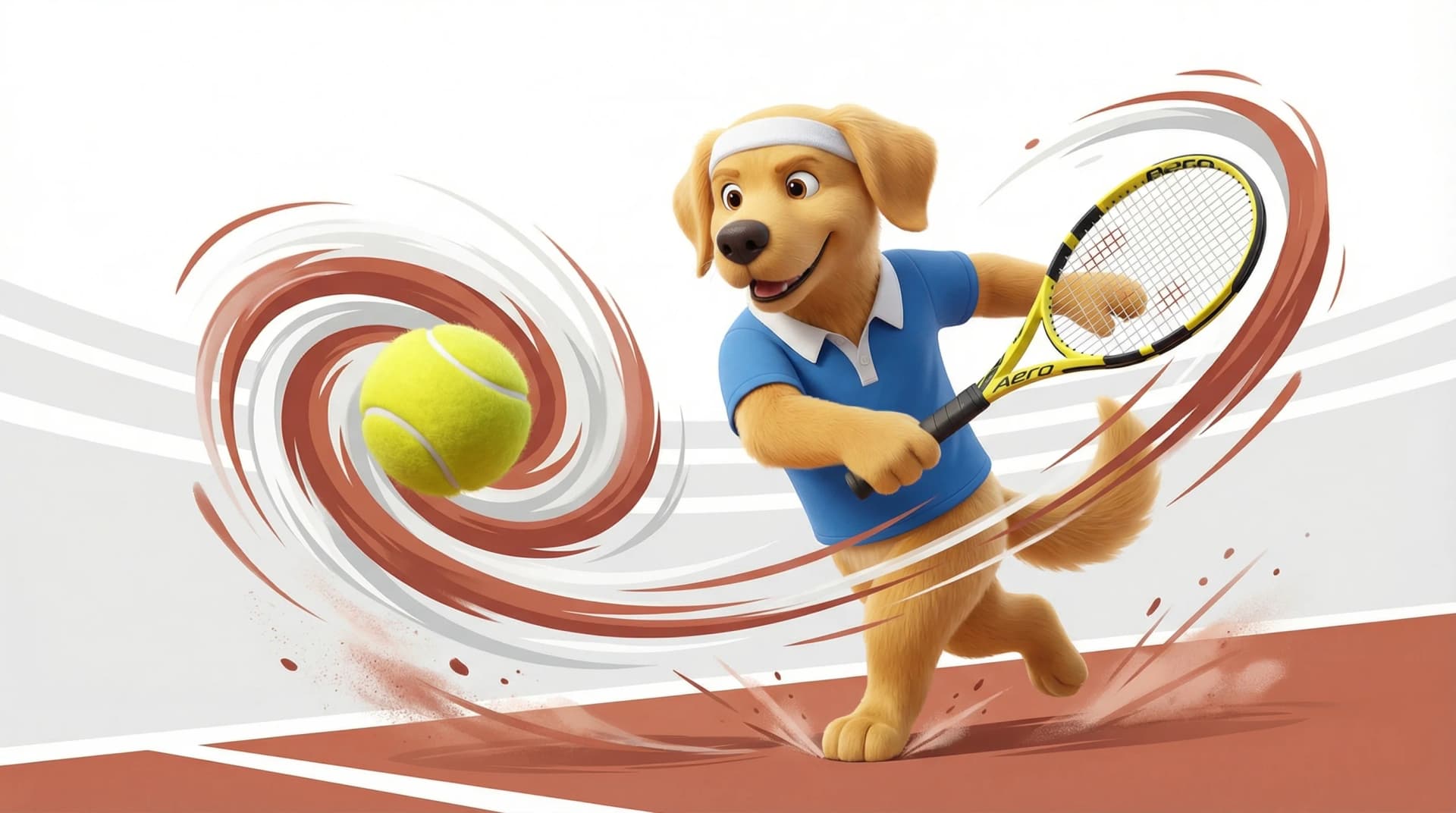 Joueur utilisant une raquette Babolat sur un court