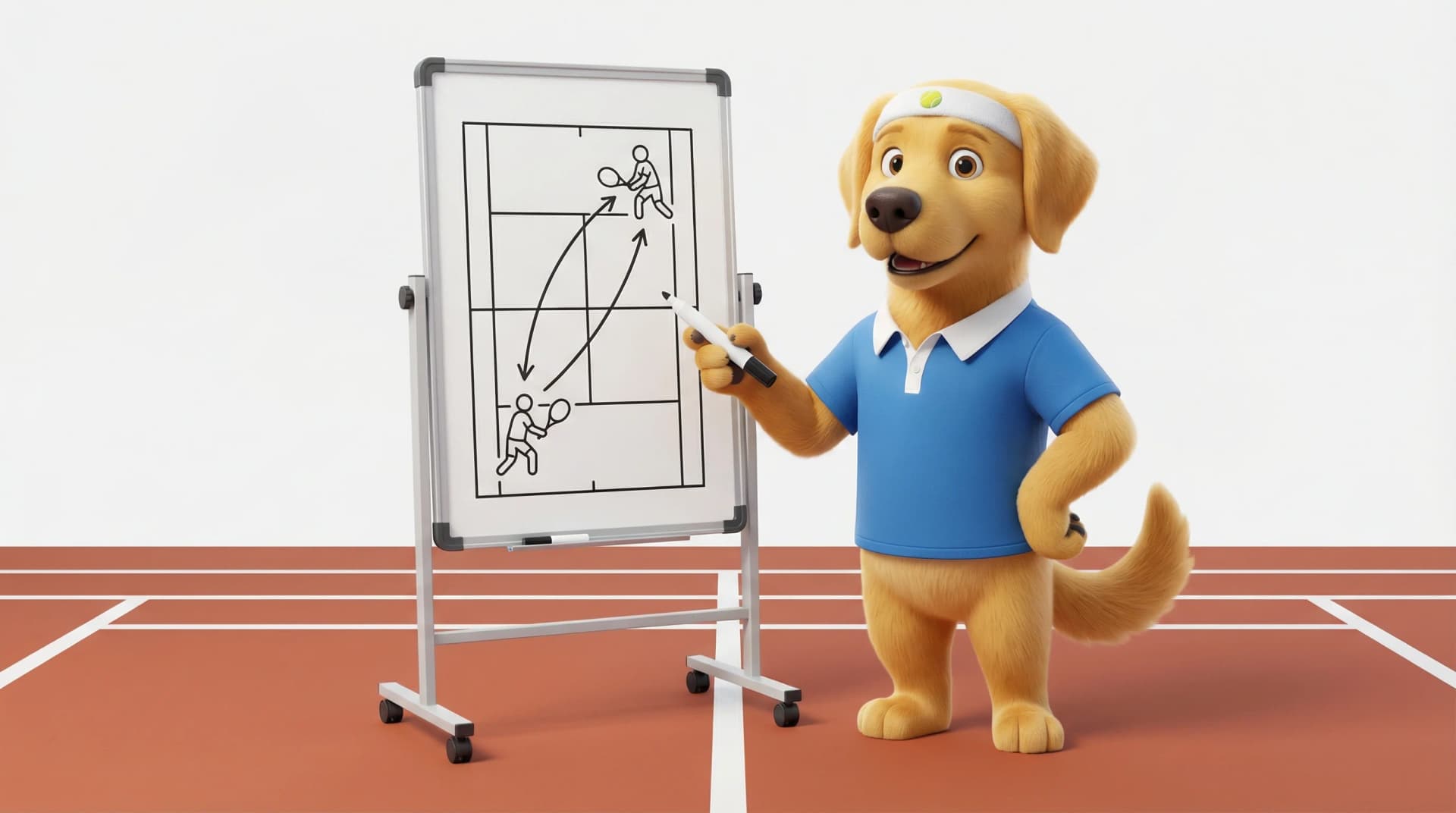 Placement tactique au milieu du court de double