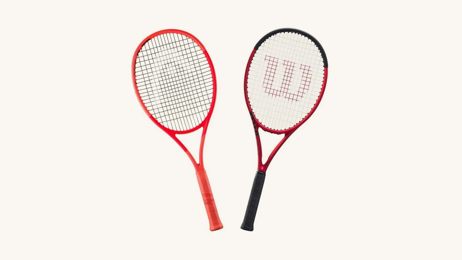 Deux raquettes de tennis HEAD et Wilson